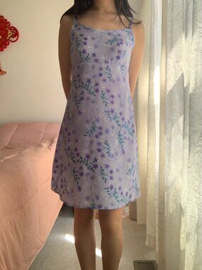 No Boundaries Lilac Floral Midi Dress